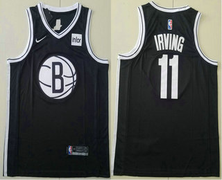Men's Brooklyn Nets #11 Kyrie Irving Black 2019 NEW Nike Swingman Stitched NBA Jersey With The Sponsor Logo