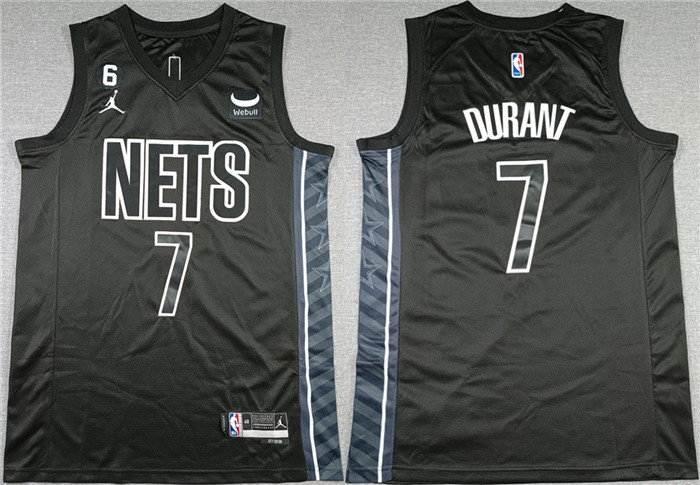 Men's Brooklyn Nets #7 Kevin Durant Black2022-23 Statement Edition No.6