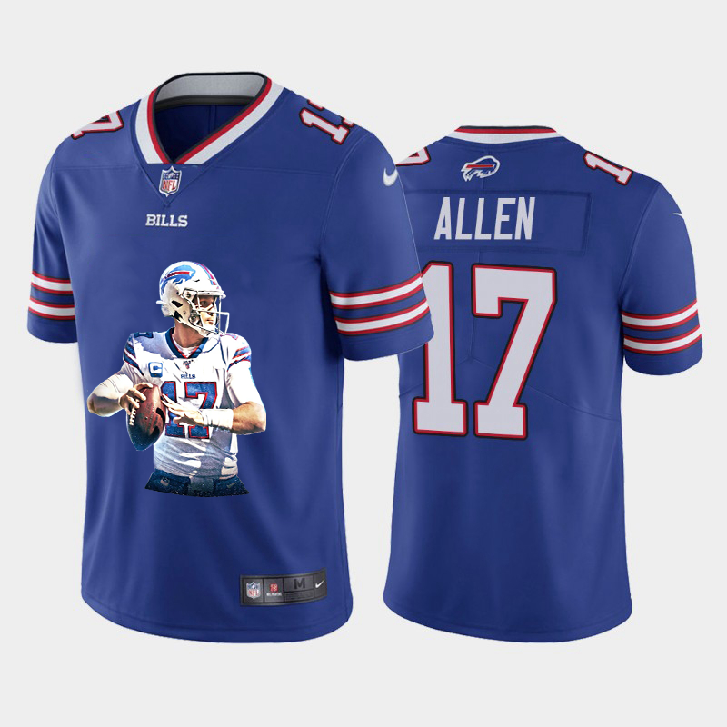 Men's Buffalo Bills #17 Josh Allen Royal Blue Player Portrait Edition 2020 Vapor Untouchable Stitched NFL Nike Limited Jersey1