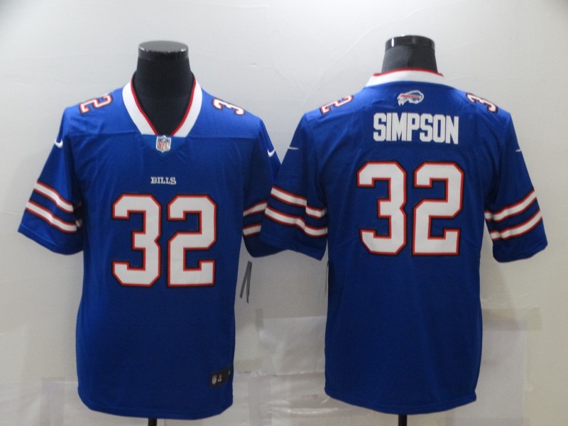 Men's Buffalo Bills #32 O. J. Simpson Royal Blue 2020 Vapor Untouchable Stitched NFL Nike Limited Jersey