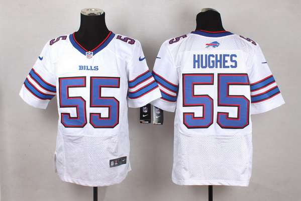 Men's Buffalo Bills #55 Jerry Hughes 2013 Nike White Elite Jersey