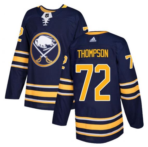 Men's Buffalo Sabres #72 Tage Thompson Adidas Authentic Home Navy Jersey