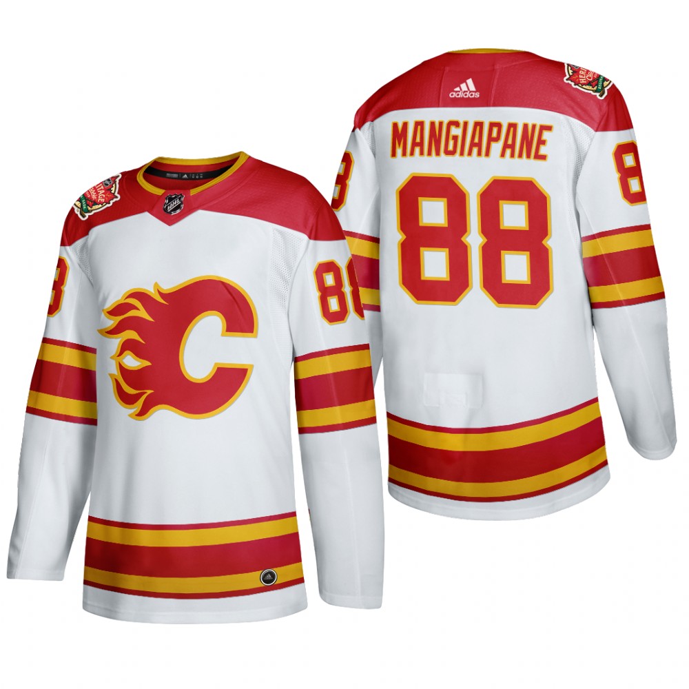 Men's Calgary Flames #88 Andrew Mangiapane Authentic 2019 Heritage Classic White Jersey