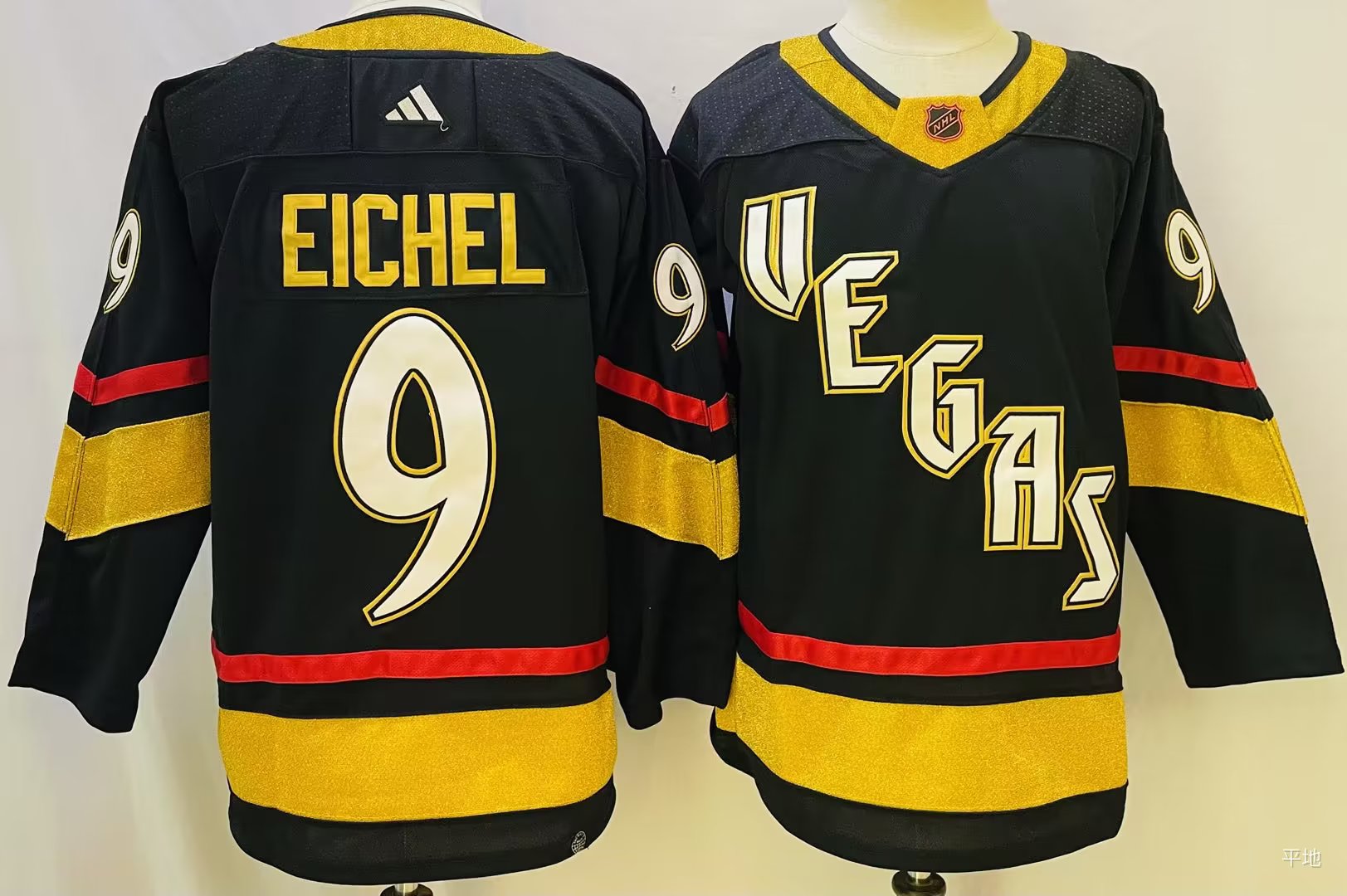 Men's Capitals 9 Jack Eichel Black Special Edition Adidas Jersey