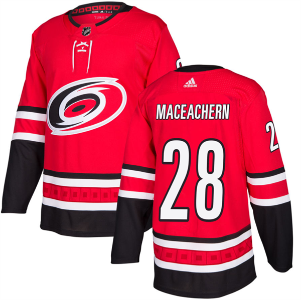 Men's Carolina Hurricanes #28 Mackenzie MacEachern Red Stitched Jersey