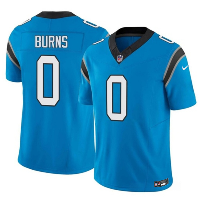 Men's Carolina Panthers #0 Brian Burns Blue 2023 F.U.S.E. Vapor Untouchable Football Stitched Jersey