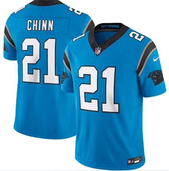Men's Carolina Panthers #21 Jeremy Chinn Blue 2023 F.U.S.E. Vapor Untouchable Stitched Football Jersey