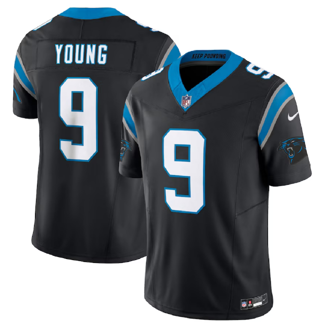 Men's Carolina Panthers #9 Bryce Young Black 2023 F.U.S.E. Vapor Untouchable Football Stitched Jersey