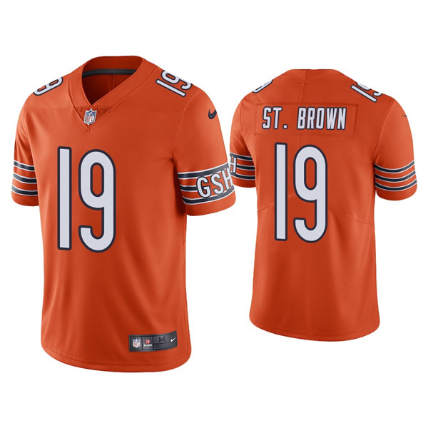 Men's Chicago Bears #19 Equanimeous St. Brown Orange Vapor untouchable Limited Stitched Jersey