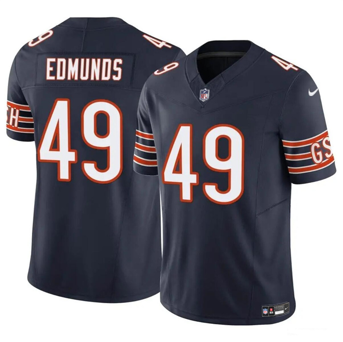 Men's Chicago Bears #49 Tremaine Edmunds Navy 2023 F.U.S.E. Vapor Football Stitched Jersey