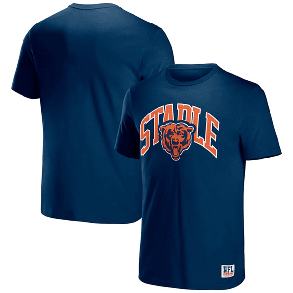 Men's Chicago Bears x Staple Navy Logo Lockup T-Shirt