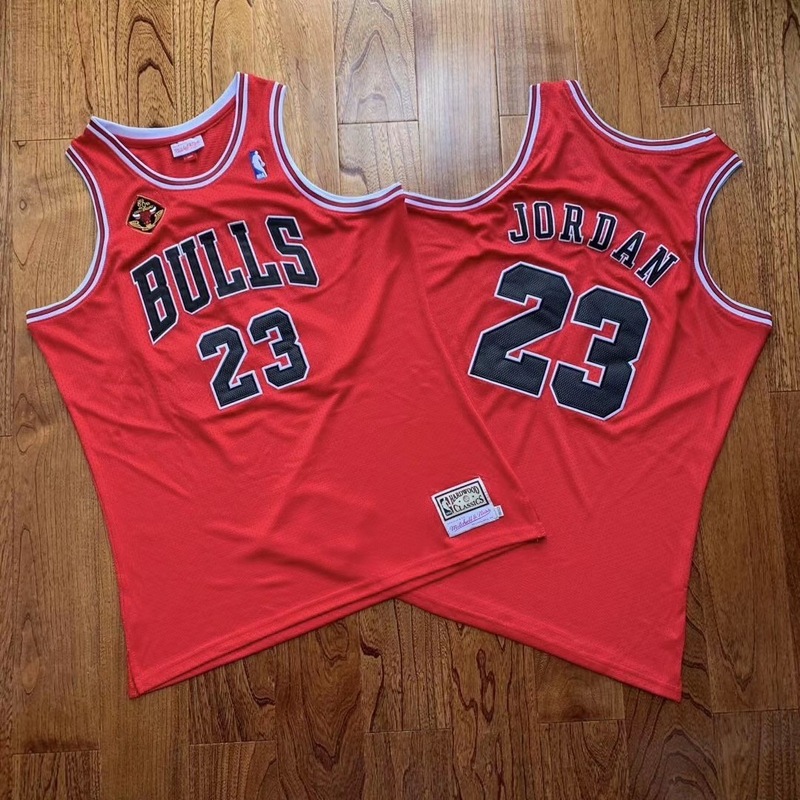 Men's Chicago Bulls #33 Scottie Pippen 1993-2013 20th Champions Patch Red Hardwood Classics Soul AU Throwback Jersey