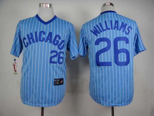 Men's Chicago Cubs #26 Billy Williams 1988 Light Blue Majestic Jersey