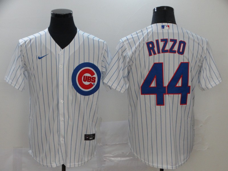 Men's Chicago Cubs #44 Anthony Rizzo White Stitched MLB Cool Base Nike Jersey