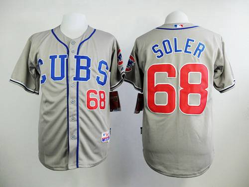 Men's Chicago Cubs #68 Jorge Soler 2014 Gray Jersey