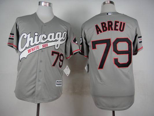 Men's Chicago White Sox #79 Jose Abreu 2015 Gray Jersey