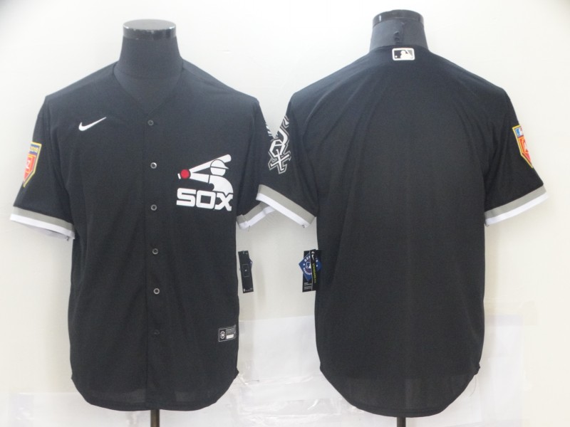 Men's Chicago White Sox Blank Black Stitched MLB Cool Base Nike Jersey