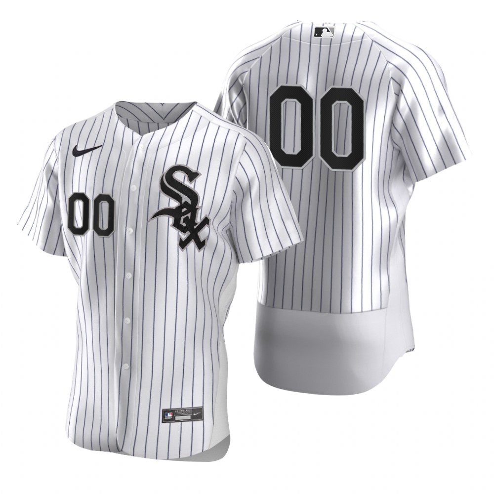 Men's Chicago White Sox Custom Nike White 2020 Stitched MLB Flex Base Jerse
