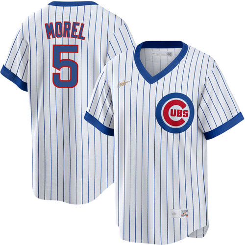 Men's Christopher Morel Chicago Cubs #5 1968 Cooperstown Jersey by NIKE?