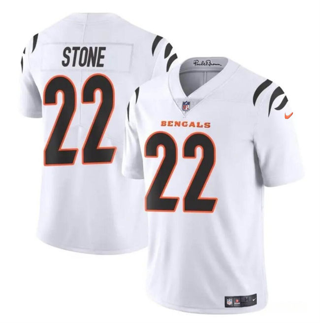 Men's Cincinnati Bengals #22 Geno Stone White Vapor Untouchable Limited Football Stitched Jersey