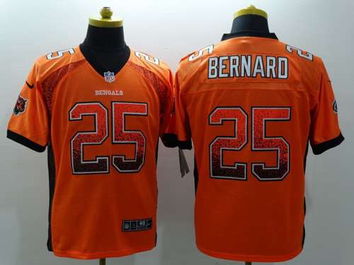 Men's Cincinnati Bengals #25 Giovani Bernard Nike Drift Fashion Orange Elite Jersey