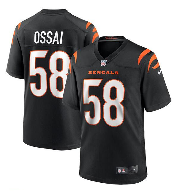Men's Cincinnati Bengals #58 Joseph Ossai Black Football Stitched Game Jersey