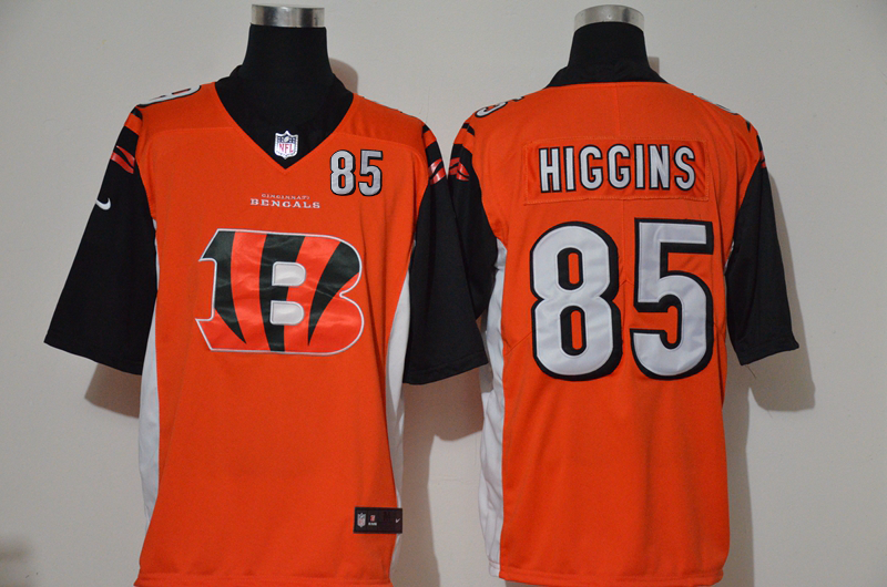 Men's Cincinnati Bengals #85 Tee Higgins 2020 Team Logo Number Vapor Untouchable Stitched NFL Nike Fashion Limited Jersey