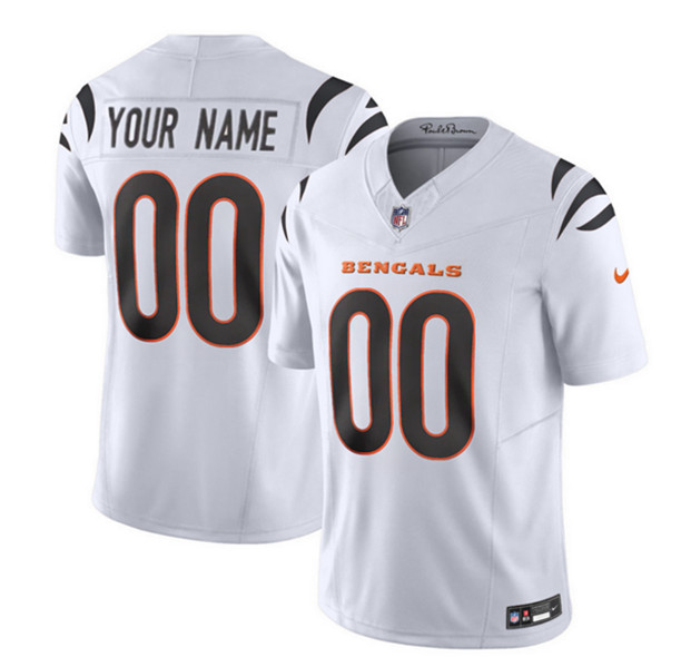 Men's Cincinnati Bengals Active Player Custom 2023 F.U.S.E. White Vapor Untouchable Limited Football Stitched Jersey
