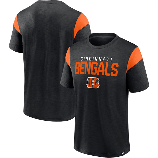Men's Cincinnati Bengals Black Orange Home Stretch Team T-Shirt