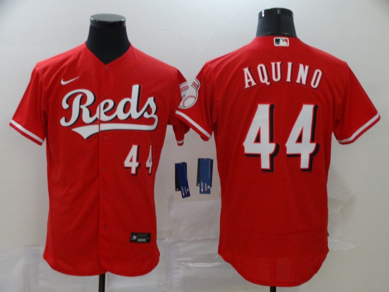 Men's Cincinnati Reds #44 Aristides Aquino Red Stitched MLB Flex Base Nike Jersey
