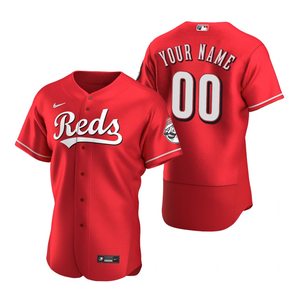 Men's Cincinnati Reds Custom Nike Scarlet Stitched MLB Flex Base Jersey