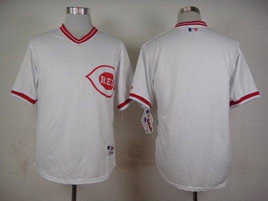 Men's Cincinnati Reds Customized 1990 White Pullover Jersey