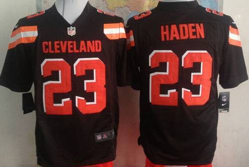 Men's Cleveland Browns #23 Joe Haden 2015 Nike Brown Game Jersey