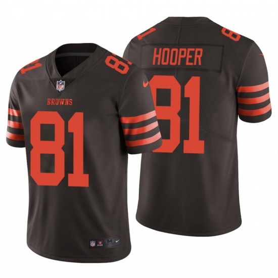 Men's Cleveland Browns #81 Austin Hooper NFL Stitched Color Rush Limited Brown Nike Jersey