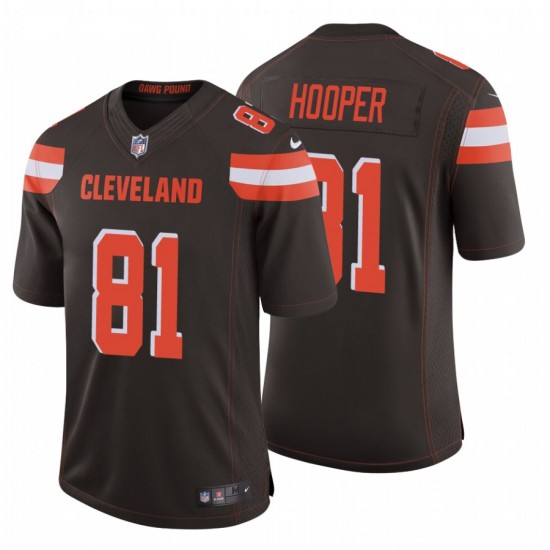 Men's Cleveland Browns #81 Austin Hooper NFL Stitched Vapor Untouchable Limited Brown Nike Jersey