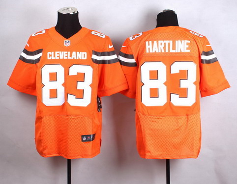 Nike Cleveland Browns #83 Brian Hartline 2015 Orange Elite Jersey