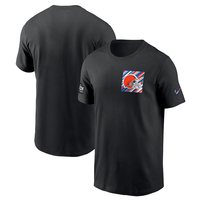 Men's Cleveland Browns Black 2023 Crucial Catch Sideline Tri-Blend T-Shirt