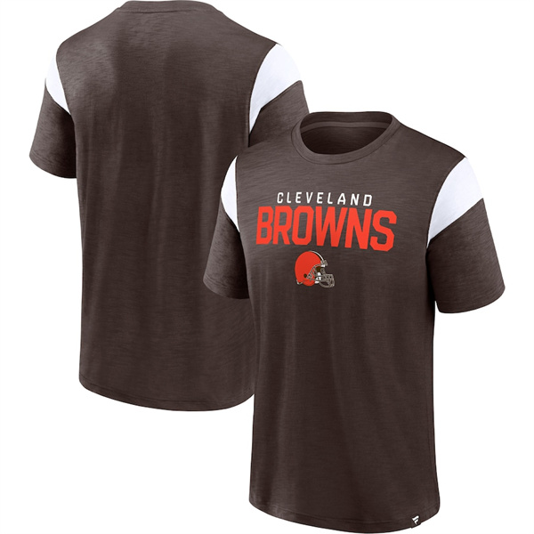 Men's Cleveland Browns Brown White Home Stretch Team T-Shirt