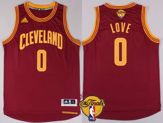 Men's Cleveland Cavaliers #0 Kevin Love 2015 The Finals New Red Jersey