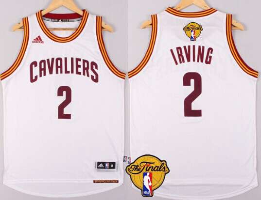Men's Cleveland Cavaliers #2 Kyrie Irving 2015 The Finals New White Jersey