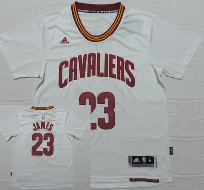 Men's Cleveland Cavaliers #23 LeBron James Revolution 30 Swingman 2014 New White Short-Sleeved Jersey