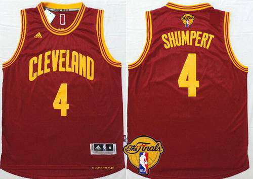 Men's Cleveland Cavaliers #4 Iman Shumpert 2015 The Finals New Red Jersey