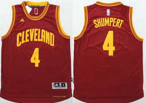 Men's Cleveland Cavaliers #4 Iman Shumpert Revolution 30 Swingman 2014 New Red Jersey