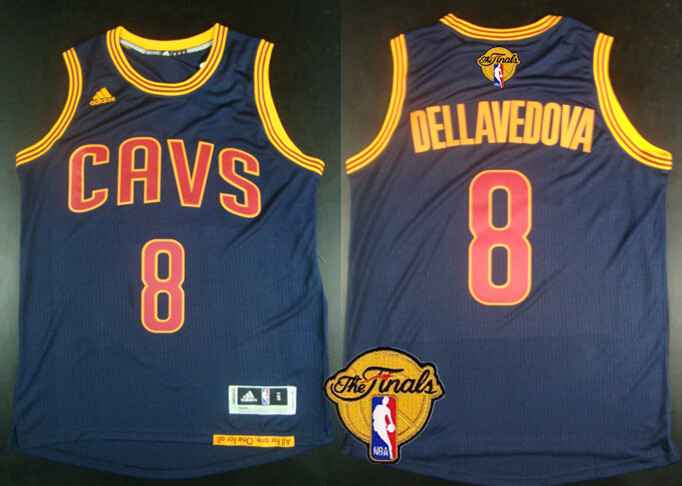 Men's Cleveland Cavaliers #8 Matthew Dellavedova 2015 The Finals New Navy Blue Jersey
