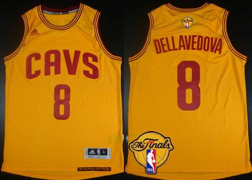 Men's Cleveland Cavaliers #8 Matthew Dellavedova 2015 The Finals New Yellow Jersey