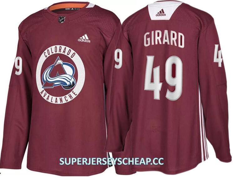Men's Colorado Avalanche #49 Samuel Girard Authentic Pro Practice Stitched adadis Jersey