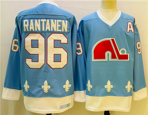 Men's Colorado Avalanche #96 Mikko Rantanen Blue Quebec Nordiques CCM Stitched Jersey
