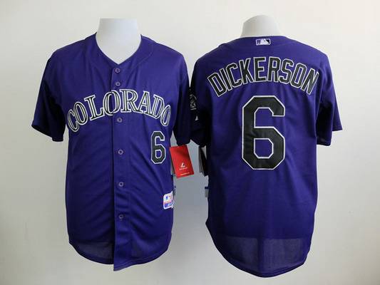 Men's Colorado Rockies #6 Corey Dickerson Purple Jersey