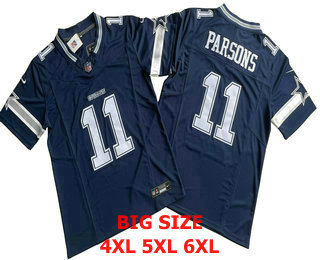 Men's Dallas Cowboys #11 Micah Parsons Navy Blue FUSE Limited Vapor Stitched Jersey