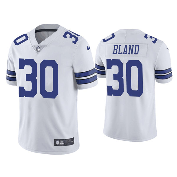 Men's Dallas Cowboys #30 DaRon Bland White Vapor Limited Stitched Jersey